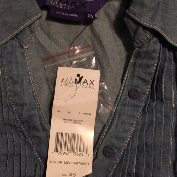 Max Azria Miley Cyrus Denim Shirt - Picture 6 of 7